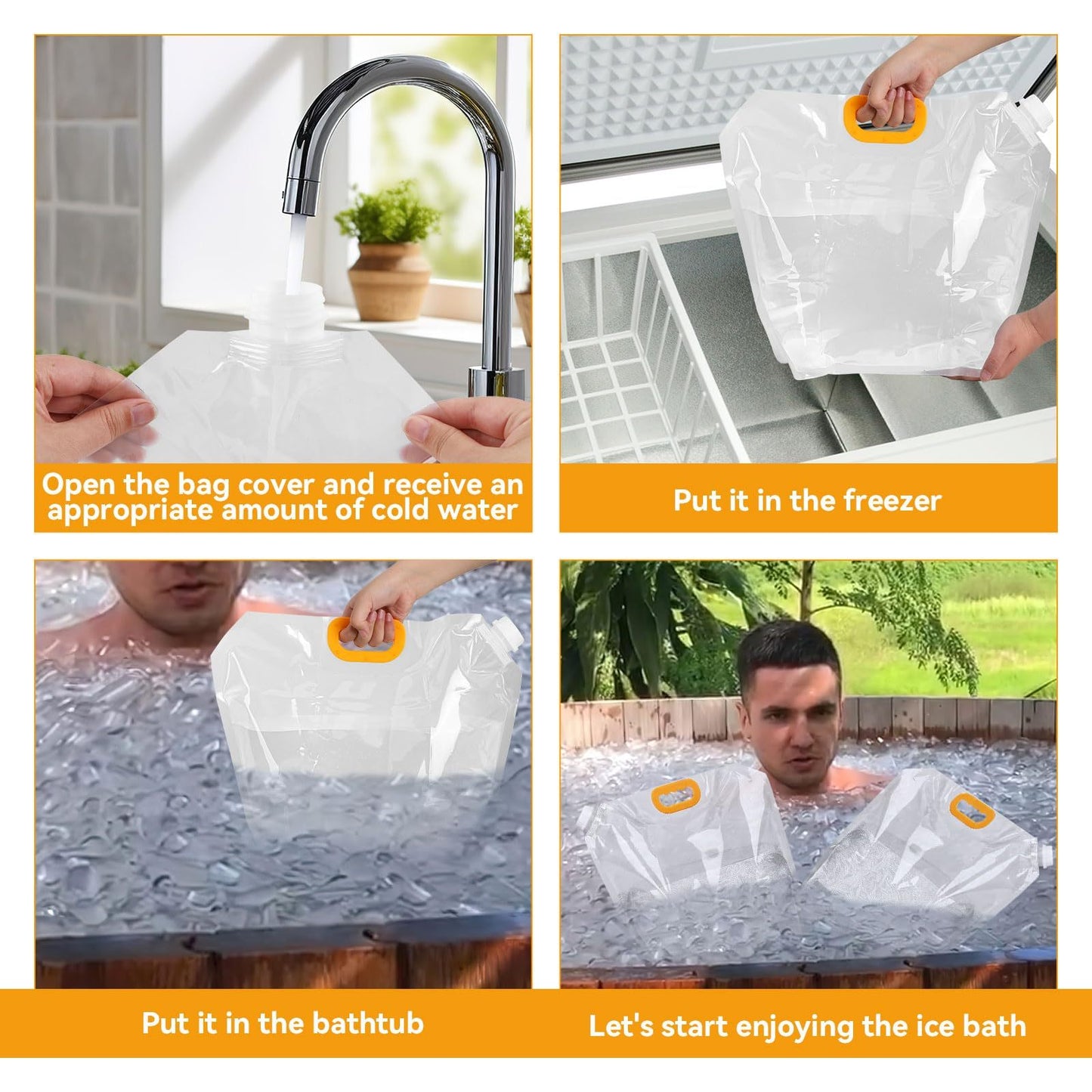 10L Mega Ice Bag – Portable Cold Plunge Accessory for Wellness & Relaxation