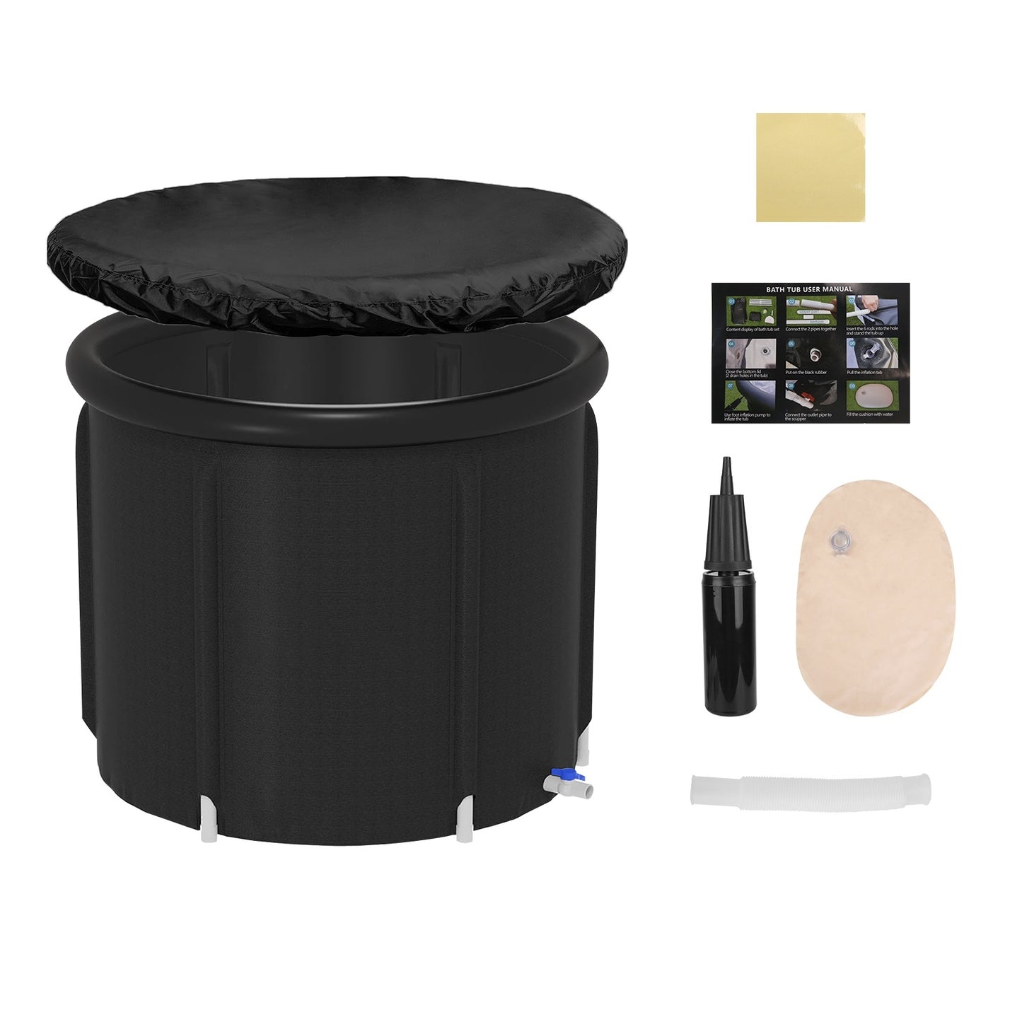 Heavy-Duty Ice Bath Tub with Cover – 97 Gal Cold Therapy Recovery Tub