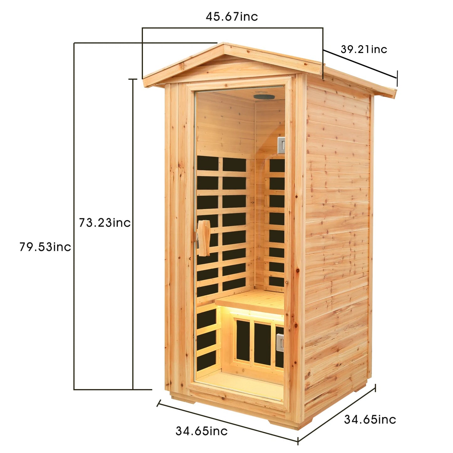 Outdoor Infrared Sauna - One Person Sauna (USA ONLY)