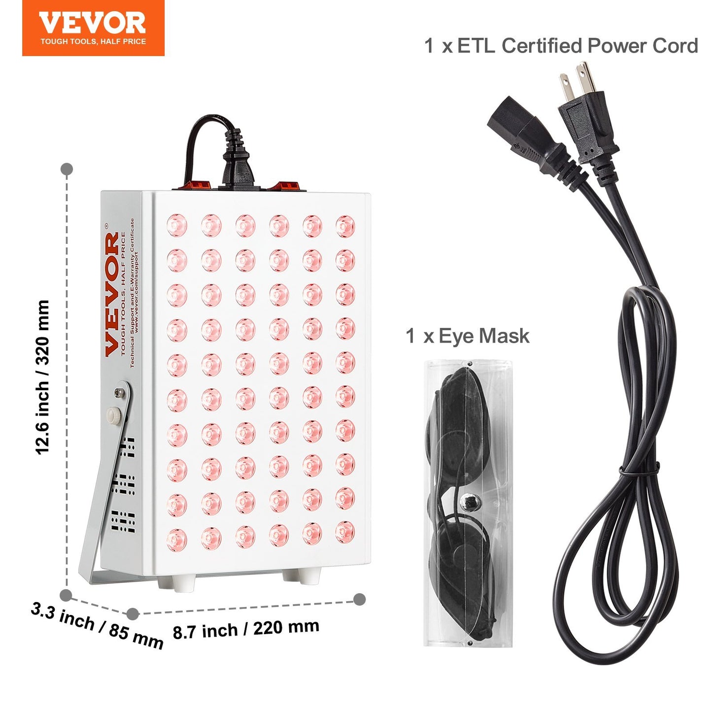 Red Light Therapy Panel – 80W Dual-Chip LEDs for Recovery, Pain Relief & Skin Health