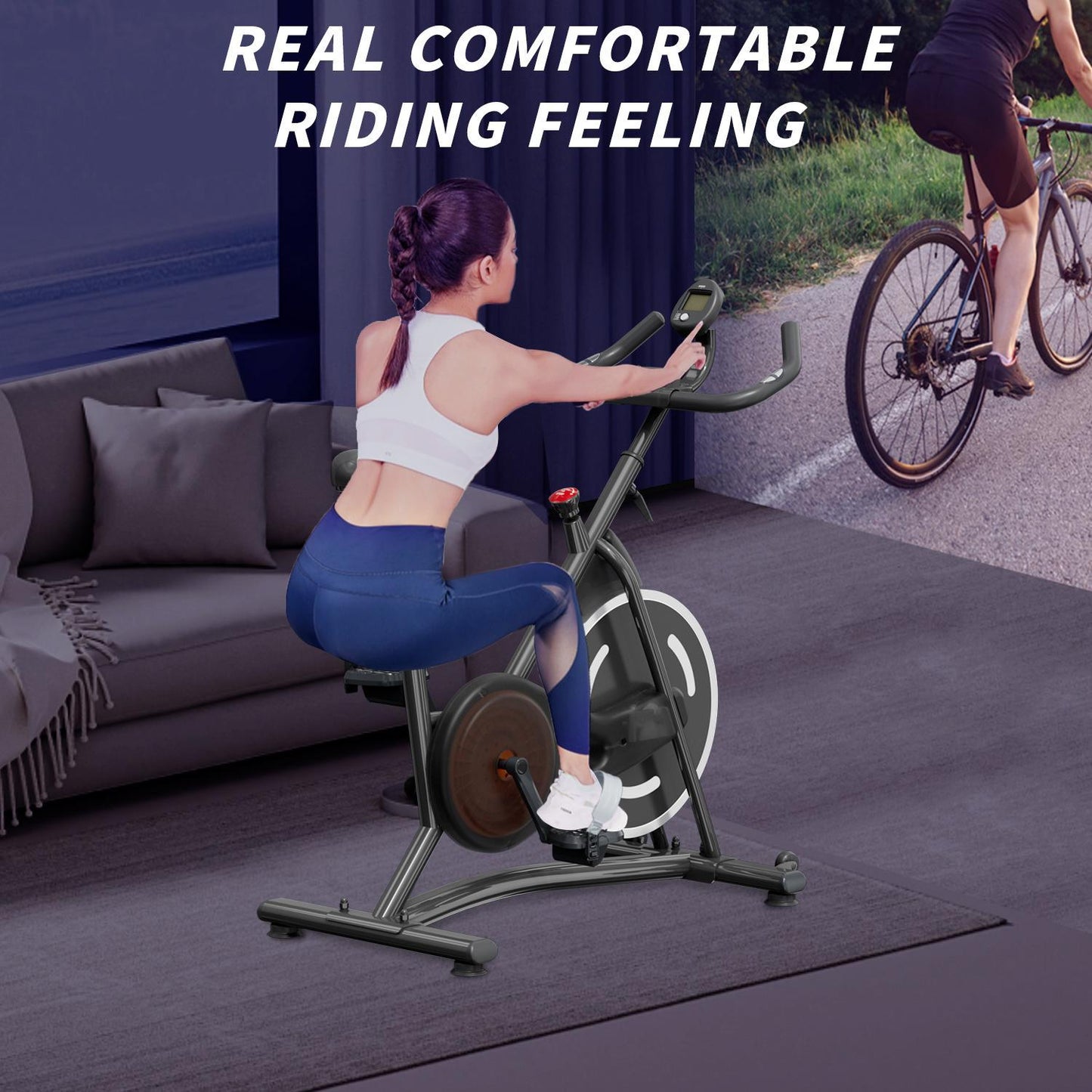Compact Home Exercise Bike – Indoor Cycling for Fitness & Weight Loss (USA ONLY)